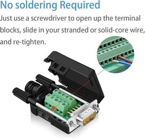 Jienk 4PCS DB9 Solderless Breakout Board Connector, RS232 India | Ubuy