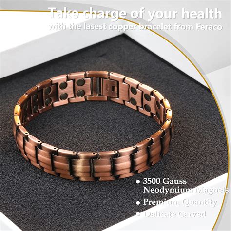 Copper Magnetic Bracelet for Arthritis Pain Relief - Elegant Men's Design
