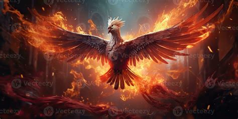 AI Generated. AI Generative. Phoenix bird on black background ...