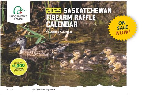 2025 Saskatchewan Firearms Raffle Calendar — Ducks Unlimited Canada