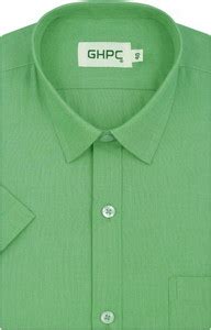 GHPC Men Solid Formal Green Shirt - Buy GHPC Men Solid Formal Green ...