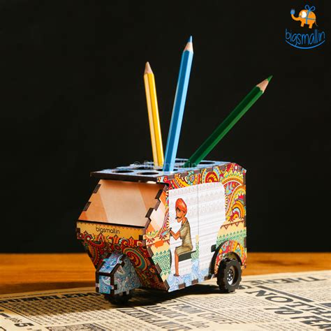 Pop Art Rickshaw Pen Stand – Bigsmall.in
