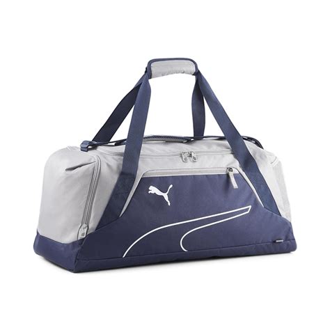 Buy Puma Unisex-Adult Fundamentals Sports Bag M, Navy-Concrete Gray ...