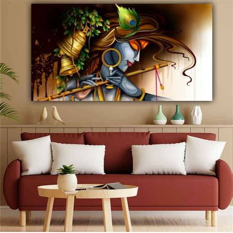 Innovision Beautiful Canvas Krishna Painting Big Size Large for Living ...