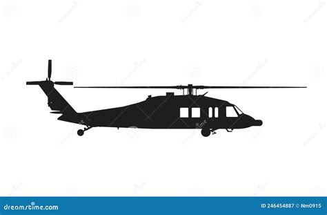 Sikorsky Uh-60 Black Hawk Helicopter. Us Air Force Symbol. Vector Image ...