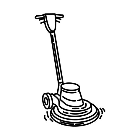 Floor Polisher Icon Vector. Doodle Hand Drawn or Outline Icon Style ...