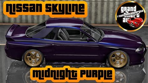 GTA 5 Real Life Paint Job! "GTR R34 MIDNIGHT PURPLE" Modded Crew Color ...
