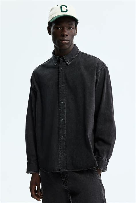 Men's Denim Shirts | Oversized, Short-Sleeve & More | H&M IN