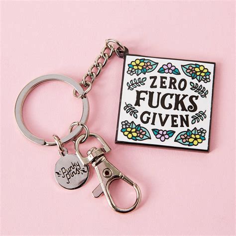 Zero F*cks Given Enamel Keyring – Paper planning and more