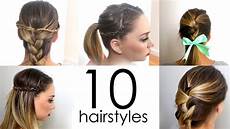 Easy And Fast Hairstyles For School by 10 Easy Everyday Hairstyles In 5 Minutes Easy And Fast Hairstyles For School