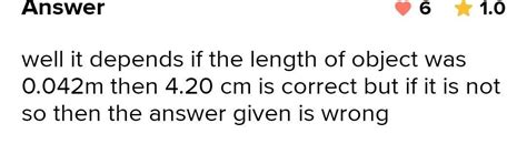 a student writes the length of an object measured from a metre ruler as ...