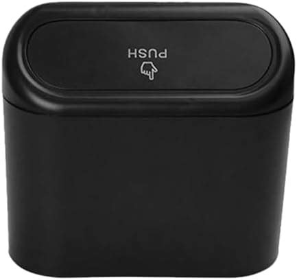 Tennerbox Plastic Mini Car Trash Can/Bin with Lid (1 Pc/With Brown Box ...