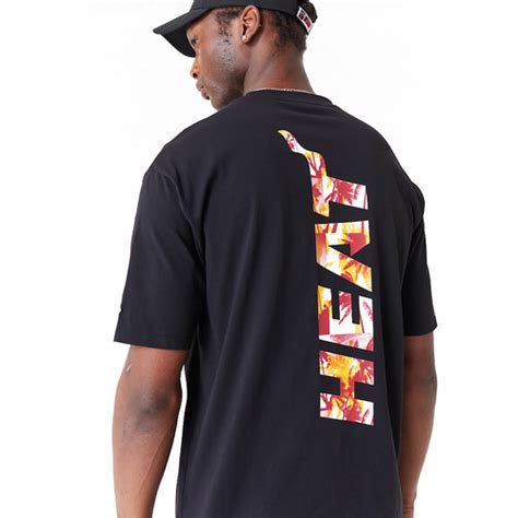 New Era - Miami Heat NBA Large Infill Oversized T-Shirt 'Black' - NBA