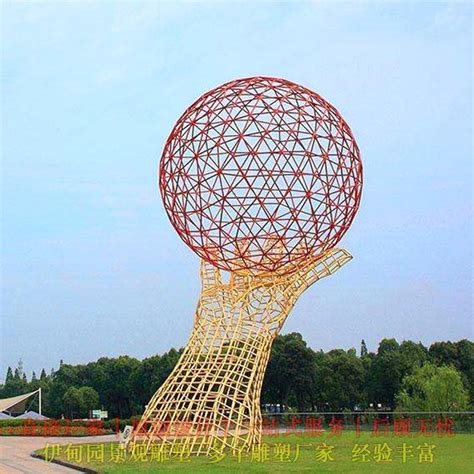 旋转镂空球雕塑 不锈钢雕塑直接厂家 售楼部摆件镂空球-万花筒优品
