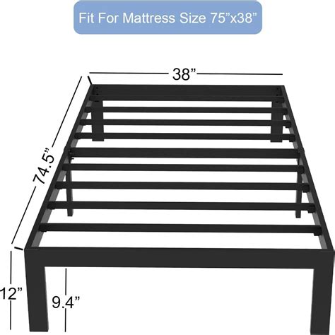 Buy FIRSTHOMES Felix/Twin Bed/Twin Platform Bed Frame/Twin Size Metal ...