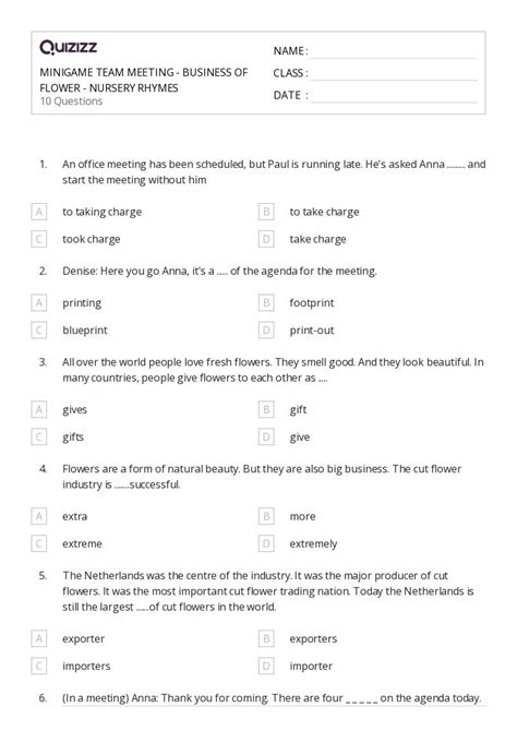 50+ Nursery Rhymes worksheets for Kindergarten on Quizizz | Free ...