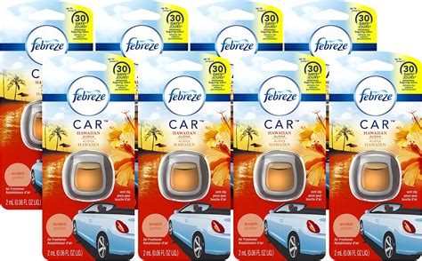 Amazon.com: Febreze Car Air Freshener, Set of 5 Clips, Gain Island ...