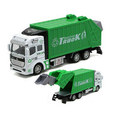 Buy 1:48 Sanitation Garbage Truck Model Car Diecast Toy Vehicle Pull ...