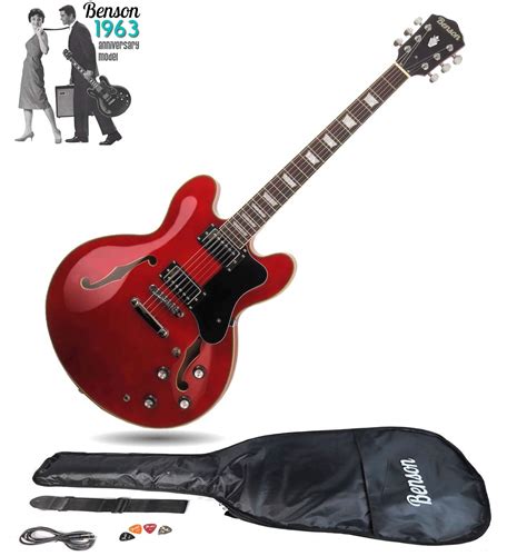 Buy Benson ES 335 1958 repro Double cutaway semi-acoustic hollow body ...