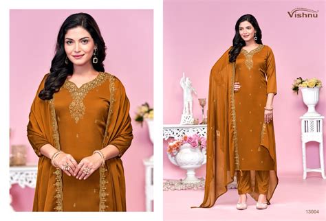 Vishnu Shaheen Rangoli Designer Dress Material Collection