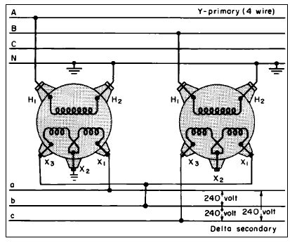 Open Delta Open Wye Transformer Connection 的图像结果