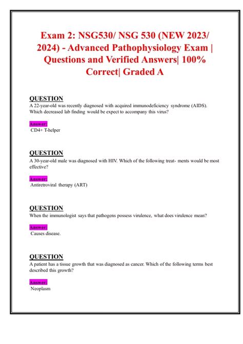 Exam 2: NSG530/ NSG 530 (NEW 2023/ 2024 UPDATES BUNDLED TOH GETHER WITH ...