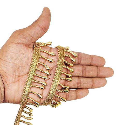 Craft Love Latkan Bead Border Lace 9.2 Yards/8.5 Meters for Saree ...