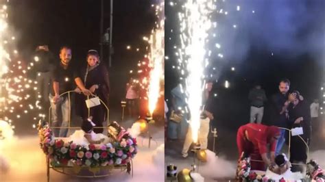 Lavish birthday celebration of baby goes wrong as fireworks misfire ...