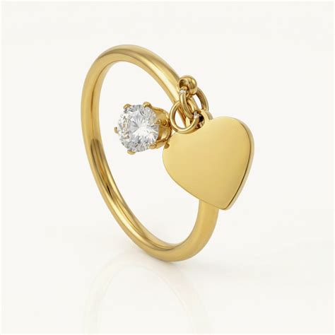 Keepsake Heart Crystal Dangle Ring – PALMONAS