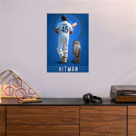 High-Quality Metal Posters - Indian Cricketer Rohit Sharma RS02 ...