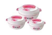 Buy Nayasa casserole set Elegance 3pcs 1500,2000,2500ML Pink Online at ...