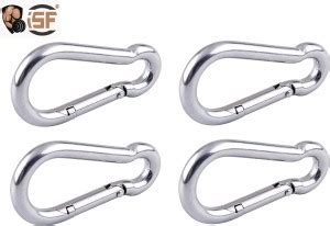 ISF Spring Snap Hook Carabiner - 304 Stainless Steel Heavy Duty ...