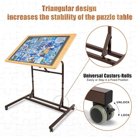 Adjustable Wooden Jigsaw Puzzle Table for Adults - Australia | Ubuy