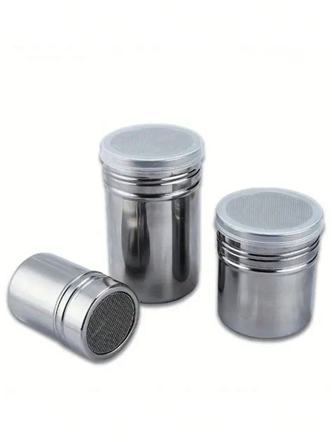 Stainless Steel Powdered Sugar Shakers - Fine Mesh Flour Sifters For ...