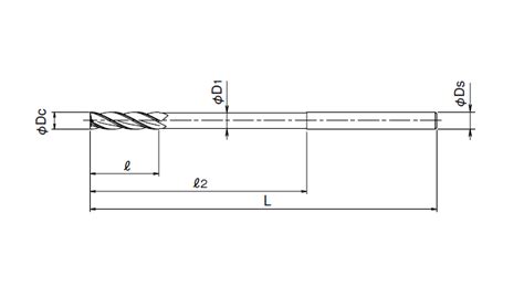 Regular Grain Carbide End Mills 4 Flutes Regular with Long Shank for ...