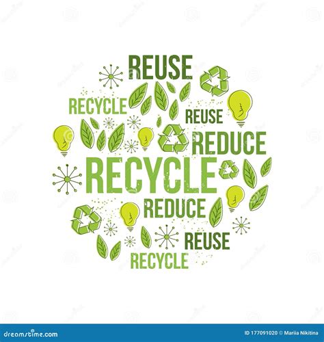 Reuse, Reduce, Recycle Poster Design. Vector, EPS10. Ecology Concept ...