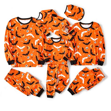 PatPat Halloween Family Matching Pajamas, Bat Ghost Print, Lightweight, Breathable - Walmart.com