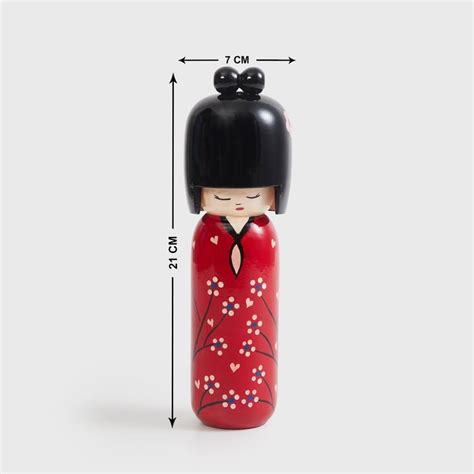 Buy Art Of Aisa Red Wooden Decorative Doll Figurine from Home Centre at ...