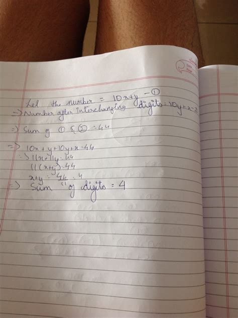 sum of two digit numberand the number obtained by interchanging the ...