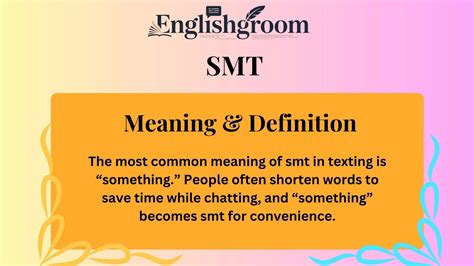 SMT Meaning in Text What It Really Stands For 📝💬