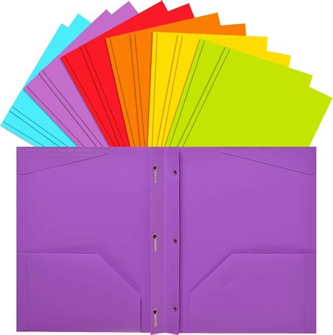 Folders, Plastic Folders with Pockets and Prongs, Heavy Duty Folders ...