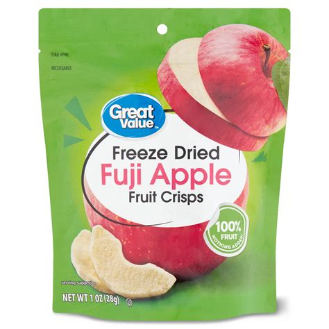 Great Value Freeze Dried Fuji Apple Fruit Crisps | Fig App