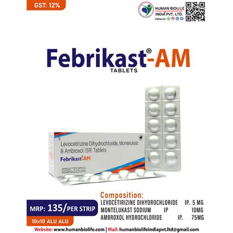 FEBRIKAST-AM Tablets Human Biolife India Pvt. Ltd.