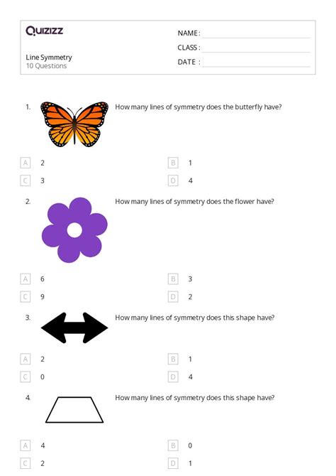 50+ Symmetry worksheets for 4th Class on Quizizz | Free & Printable