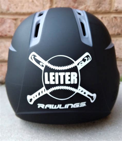 Personalized baseball helmet name decal your name baseball helmet decal ...
