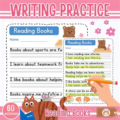 Sentences Writing Practice Worksheets, Write the Sentences Activity ...