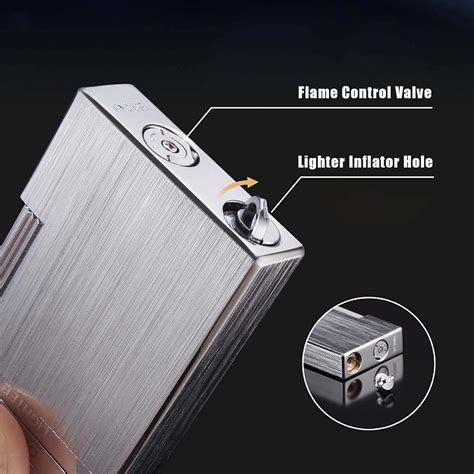 SNYYIAI Classic Lighter, Butane Brushed Metal Lighter, Side India | Ubuy