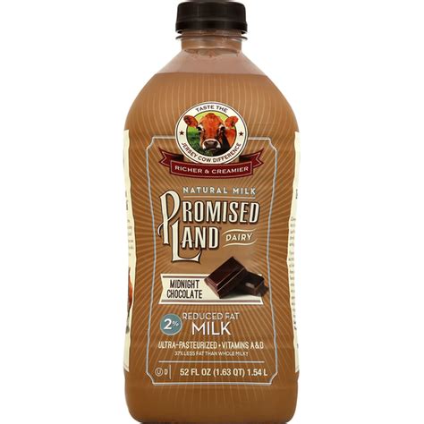 Promised Land Milk, Reduced Fat, Midnight Chocolate (52 fl oz) Delivery ...