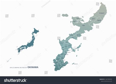 Okinawa Map Graphic Vector Map Okinawa Stock Vector (Royalty Free) 1467090395 | Shutterstock