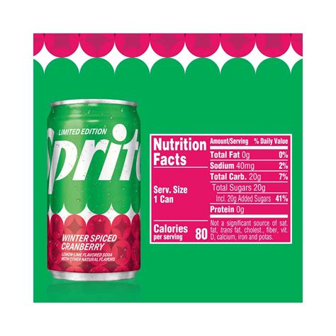Buy Sprite Winter Spiced Cranberry Caffeine Free Soda Soft Drink Mini ...